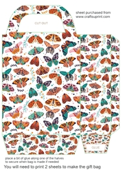 Multi coloured butterfly gift bag 5