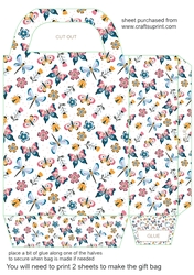 Multi coloured butterfly gift bag 6