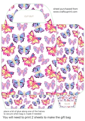 Multi coloured butterfly gift bag 7