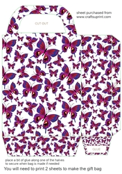 Multi coloured butterfly gift bag 8
