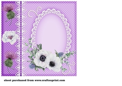 Lilac thistle and flower insert(blank)