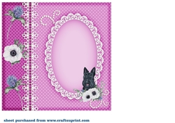 Floral Scottish dog insert 1