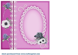 Floral Scottish dog insert 2