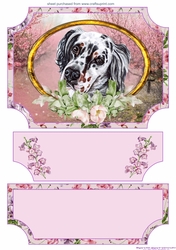 Floral English dog easel topper and stopper 5