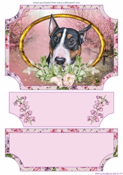 Floral English dog easel topper and stopper 7