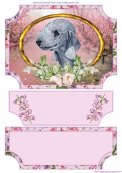 Floral English dog easel topper and stopper 9