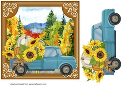 Blue Autumn/Fall truck card front