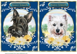 2 Floral rainbow dog card fronts 1