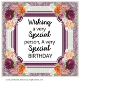 Autumn roses Birthday insert 3