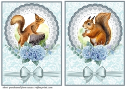 2 Forest animal card fronts