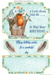 A Little birdy told me easel topper and stopper(no base) 2