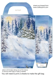 Christmas scene gift bag 1