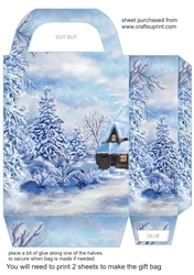 Christmas scene gift bag 2