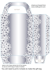 Blue snowflake gift bag 2