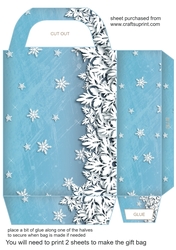 Blue snowflake gift bag 3