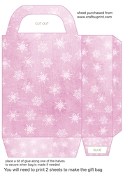 Pink flakes of snow gift bag 2