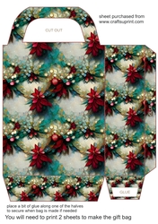 Floral Christmas gift bag 2
