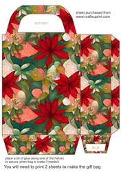 Floral Christmas gift bag 6