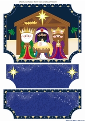 Nativity easel and layered stopper (no base) 2