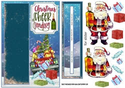 Santas Christmas spirit slider card front 1