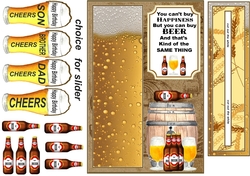 Male relation beer Birthday penny slider card front