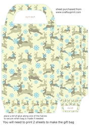 Christmas reindeer gift bag 1