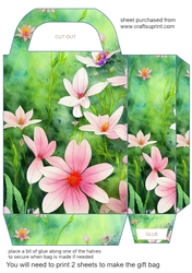 Blue and pink floral gift bag 8