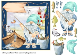 Fishing gnome card front