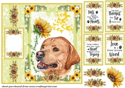 You are my sunshine Labrador card front 3