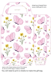 Pink butterflies gift bag 5
