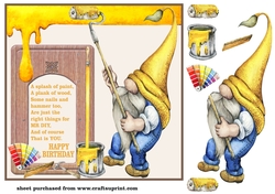 Decorator gnome card front