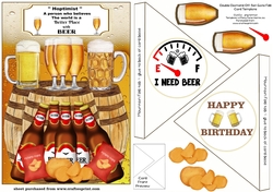 Hoptimist beer themed card front 1