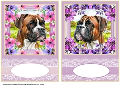 2 Floral Boxer card fronts/toppers 1