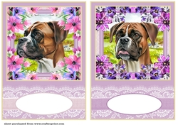 2 Floral Boxer card fronts/toppers 2