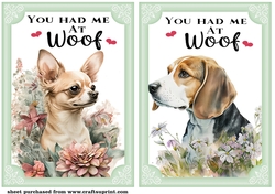 2 You had me at woof card fronts/toppers 2