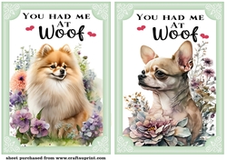 2 You had me at woof card fronts/toppers 10