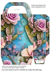 Pink and blue floral gift bag 9