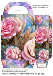 Pink and blue floral gift bag 10