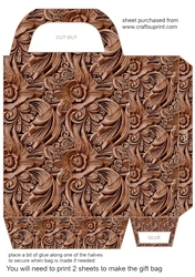Carved wood effect gift bag 9