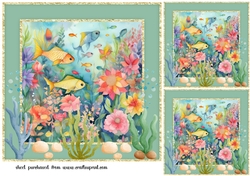 3 Floral fish card fronts/toppers 7