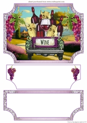 Wine and cheese easel topper and layered stopper(no base)