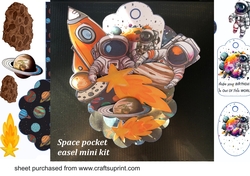 Space pocket easel card mini kit(larger bits for easier cutting)