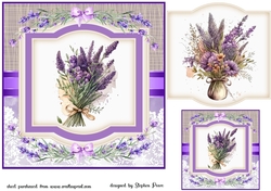 Lavender bouquet card front 2