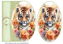Cute baby tiger card front