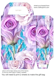 Lilac roses gift bag 4