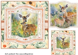 Deer and baby card front 5