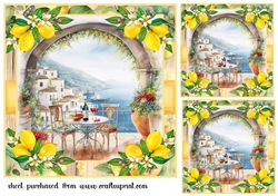 The Amalfi Coast scene card front