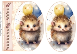 Birthday animal card front 12