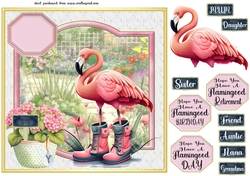 Hope you have a Flamingood......... (multi sentiment)card front 4
