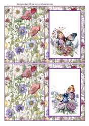 2 Purple butterfly notelets(with room for message) 1